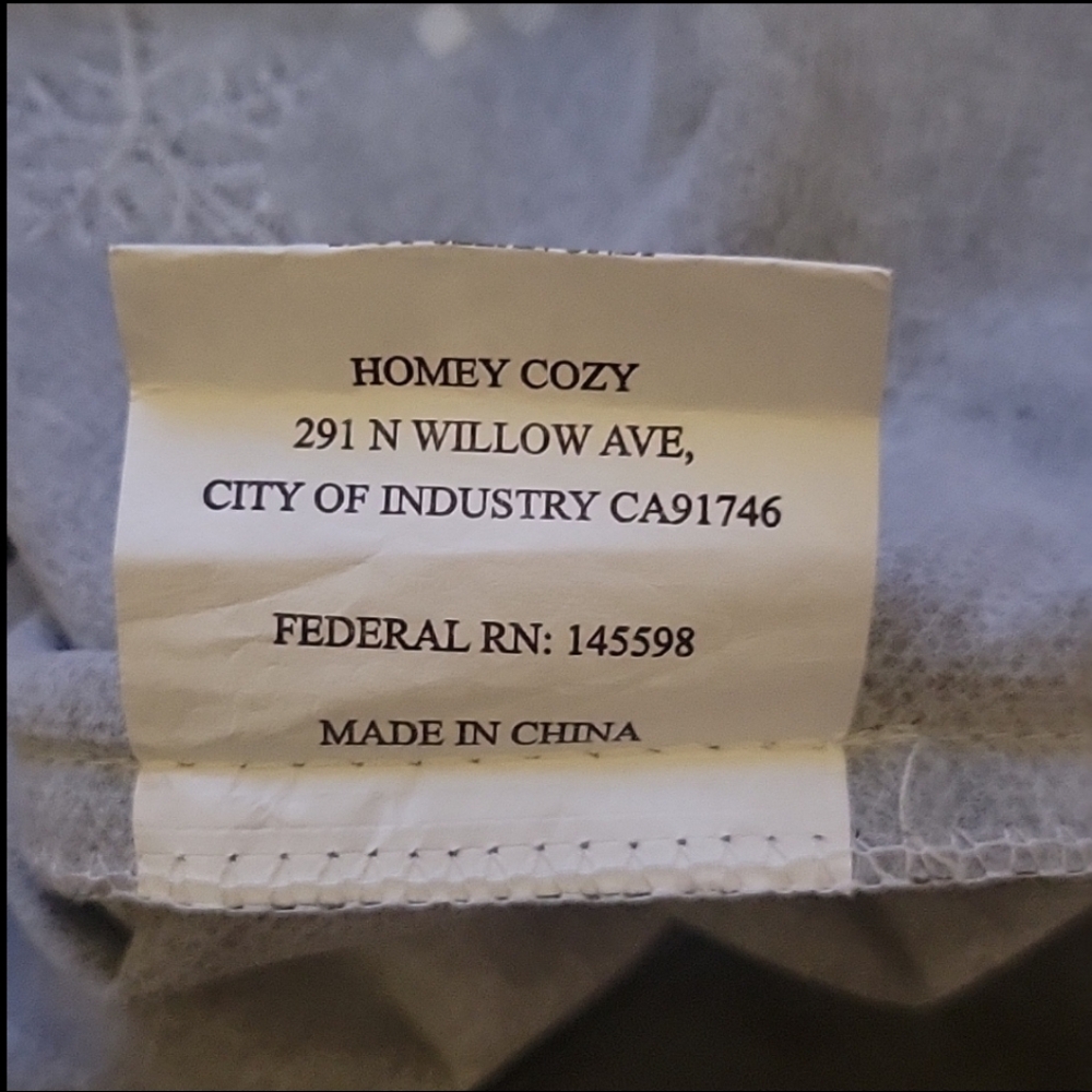 Homey‎ COZY Embroidery Gray Snowflake Velvet Throw Pillow, 20", Cover Only - Picture 6 of 6